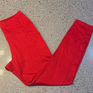 Women’s red active workout Leggings pants small